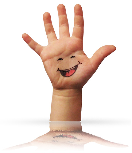 smiling hand