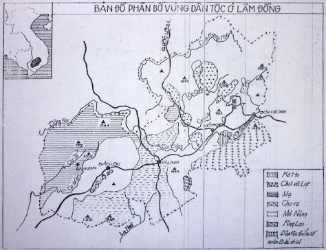 Bản đồ các dân tộc nằm trong thị trấn ĐẠTẺH - huyện DATEH - Tỉnh Lâm Đồng.